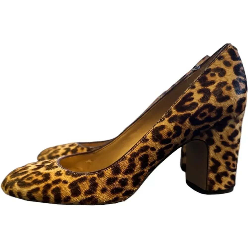 Sam Edelman Calf hair; Leopard print block pump 8.5/38.5 3”heel